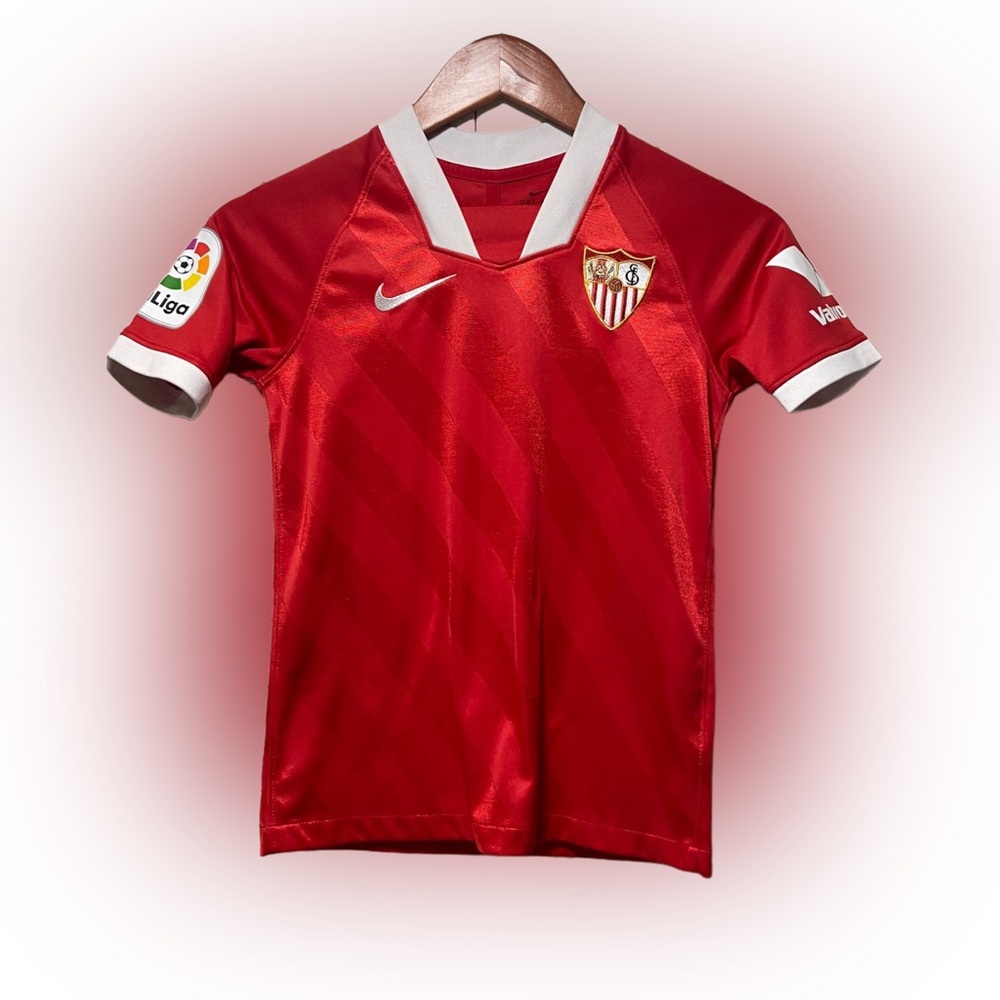 Sevilla FC Nike Dri-Fit Red Jersey Youth Kids Size Small #7 Tony López 2018-19